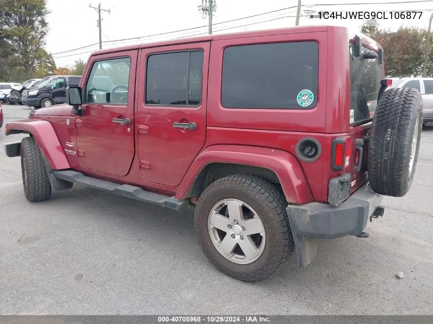 2012 Jeep Wrangler Unlimited Sahara VIN: 1C4HJWEG9CL106877 Lot: 40705968