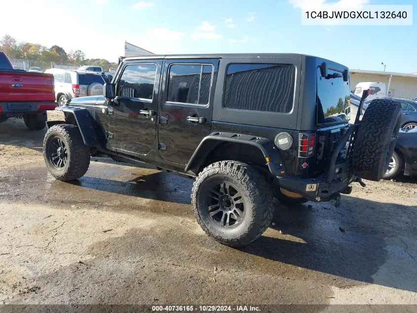 2012 Jeep Wrangler Unlimited Sport VIN: 1C4BJWDGXCL132640 Lot: 40736165