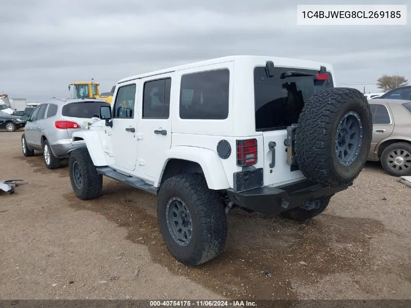 2012 Jeep Wrangler Unlimited Sahara VIN: 1C4BJWEG8CL269185 Lot: 40754175