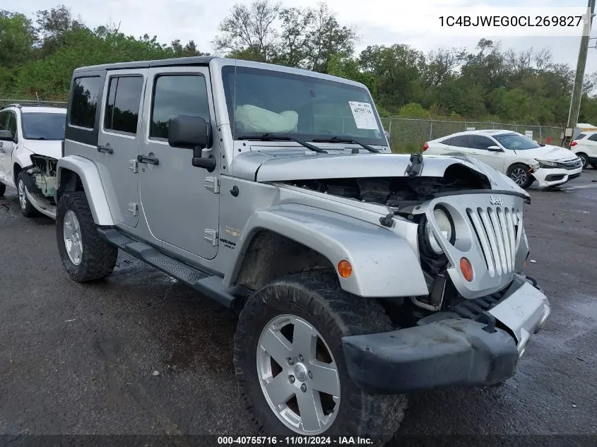 2012 Jeep Wrangler Unlimited Sahara VIN: 1C4BJWEG0CL269827 Lot: 40755716