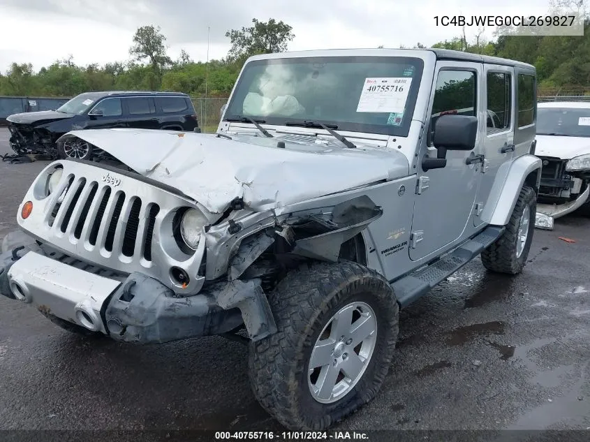 2012 Jeep Wrangler Unlimited Sahara VIN: 1C4BJWEG0CL269827 Lot: 40755716