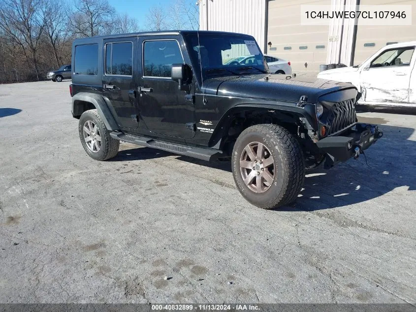 2012 Jeep Wrangler Unlimited Sahara VIN: 1C4HJWEG7CL107946 Lot: 40832899