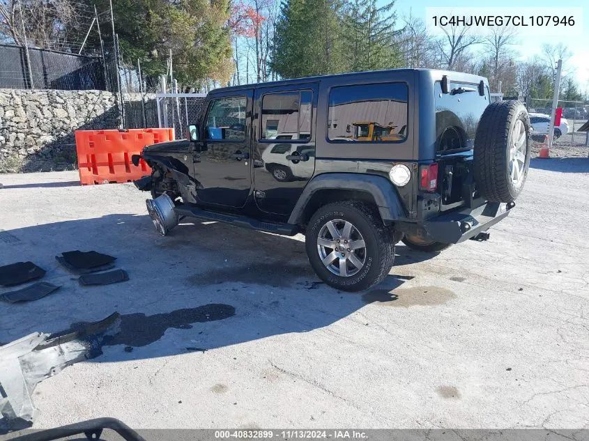 2012 Jeep Wrangler Unlimited Sahara VIN: 1C4HJWEG7CL107946 Lot: 40832899