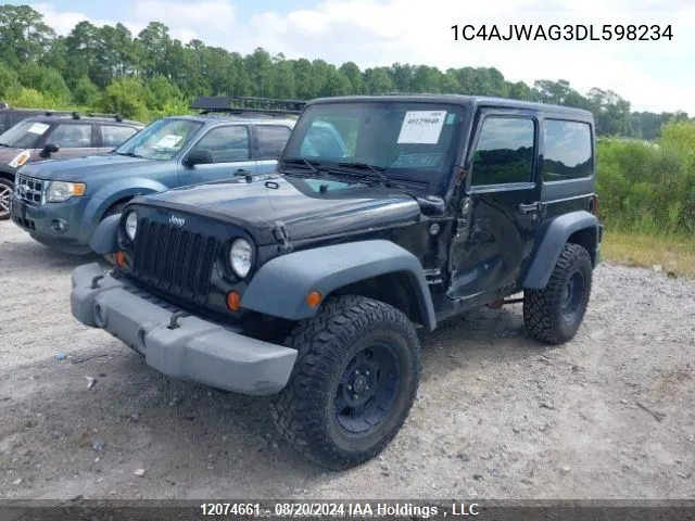 2013 Jeep Wrangler Sport VIN: 1C4AJWAG3DL598234 Lot: 12074661