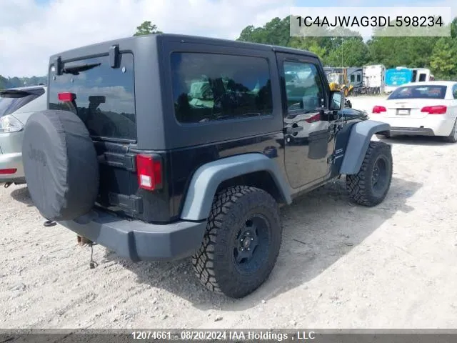 2013 Jeep Wrangler Sport VIN: 1C4AJWAG3DL598234 Lot: 12074661