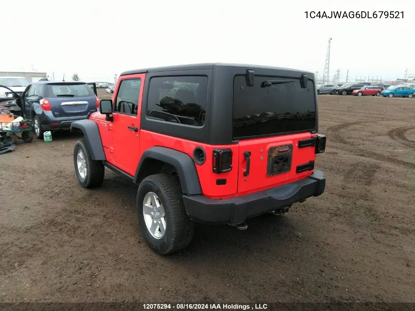 2013 Jeep Wrangler Sport VIN: 1C4AJWAG6DL679521 Lot: 12075294