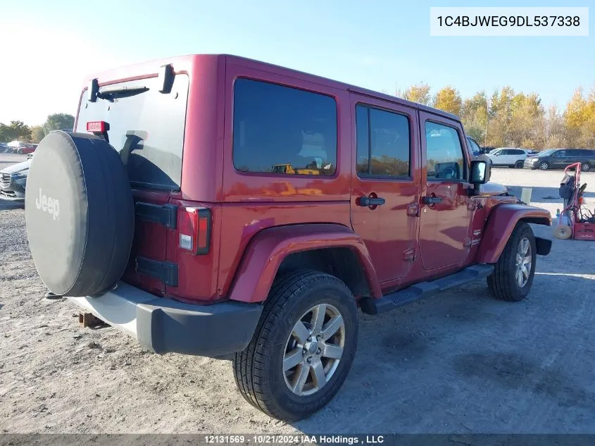 2013 Jeep Wrangler Unlimited Sahara VIN: 1C4BJWEG9DL537338 Lot: 12131569