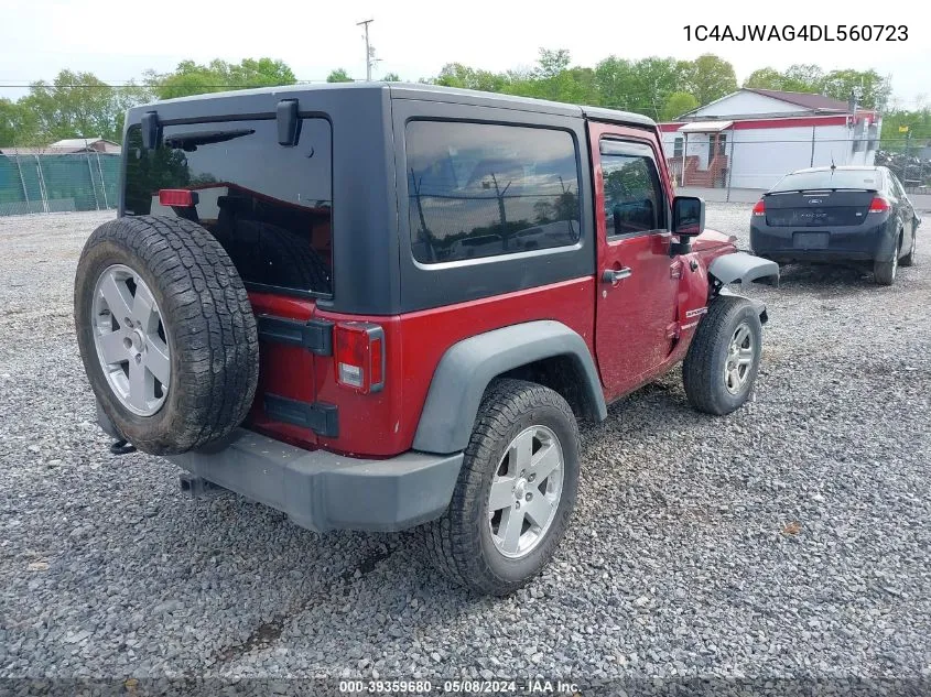 2013 Jeep Wrangler Sport VIN: 1C4AJWAG4DL560723 Lot: 39359680