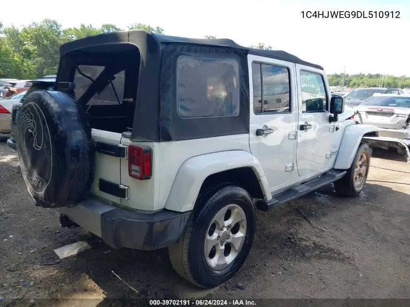 2013 Jeep Wrangler Unlimited Sahara VIN: 1C4HJWEG9DL510912 Lot: 39702191