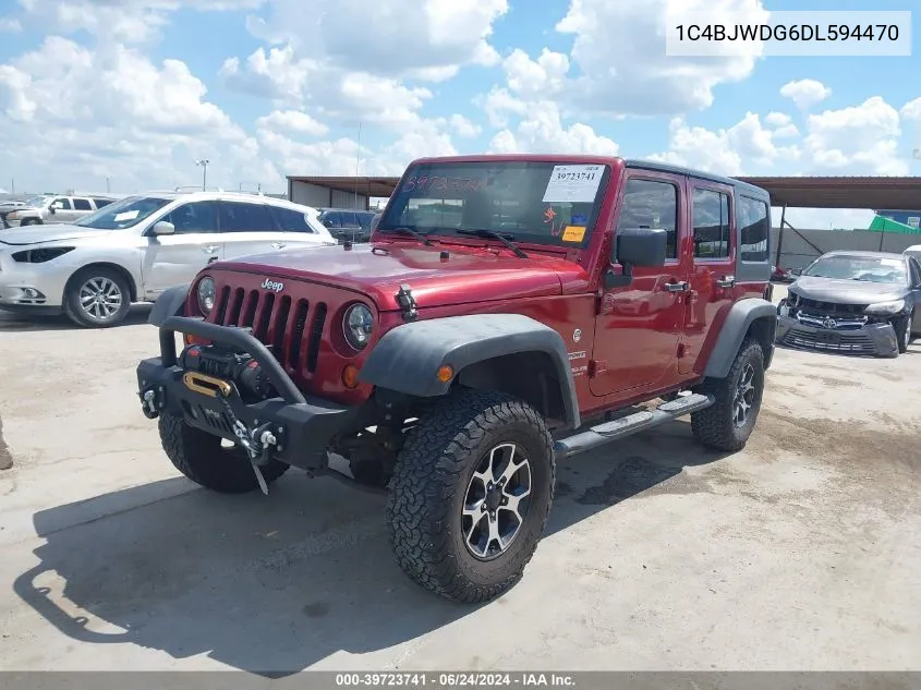 2013 Jeep Wrangler Unlimited Sport VIN: 1C4BJWDG6DL594470 Lot: 39723741