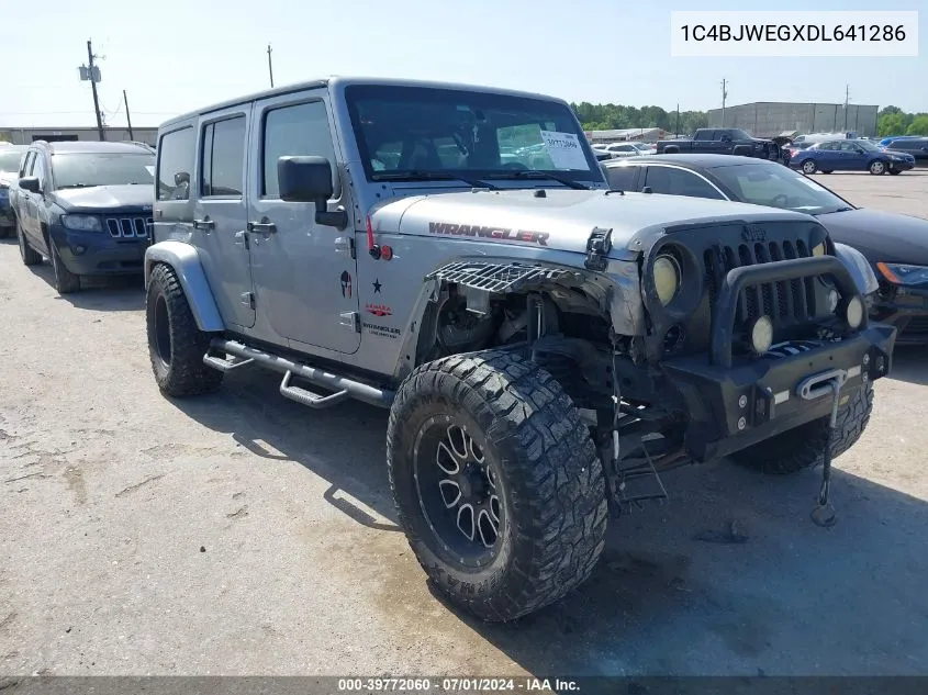 2013 Jeep Wrangler Unlimited Sahara VIN: 1C4BJWEGXDL641286 Lot: 39772060