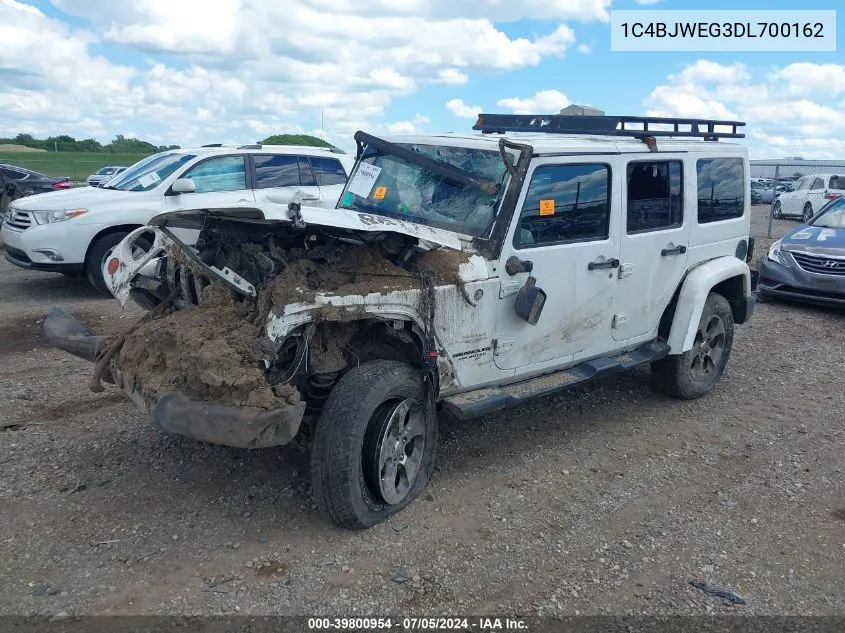 2013 Jeep Wrangler Unlimited Sahara VIN: 1C4BJWEG3DL700162 Lot: 39800954