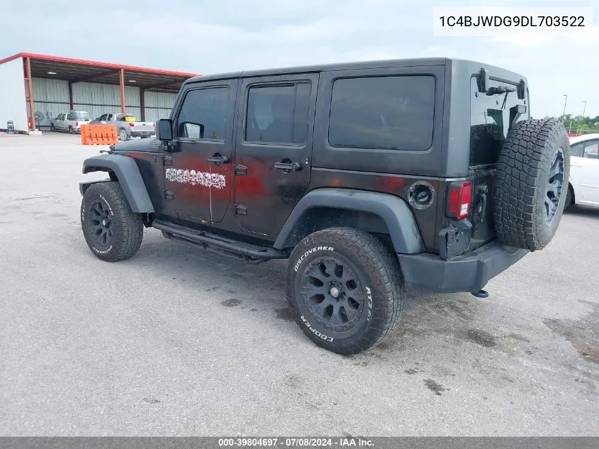 2013 Jeep Wrangler Unlimited Sport VIN: 1C4BJWDG9DL703522 Lot: 39804697