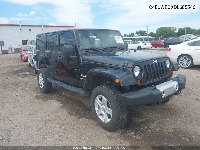 2013 Jeep Wrangler Unlimited Sahara VIN: 1C4BJWEGXDL685546 Lot: 39806031