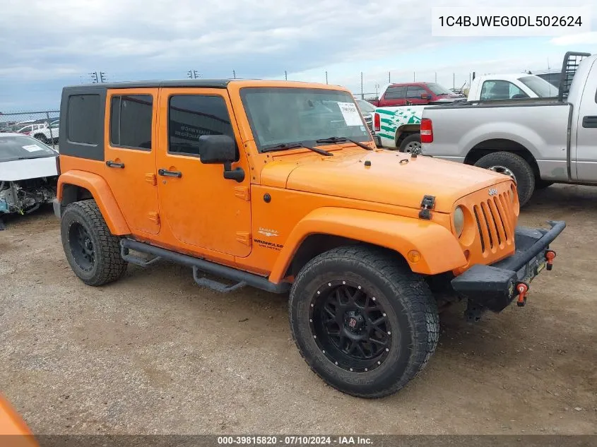 2013 Jeep Wrangler Unlimited Sahara VIN: 1C4BJWEG0DL502624 Lot: 39815820