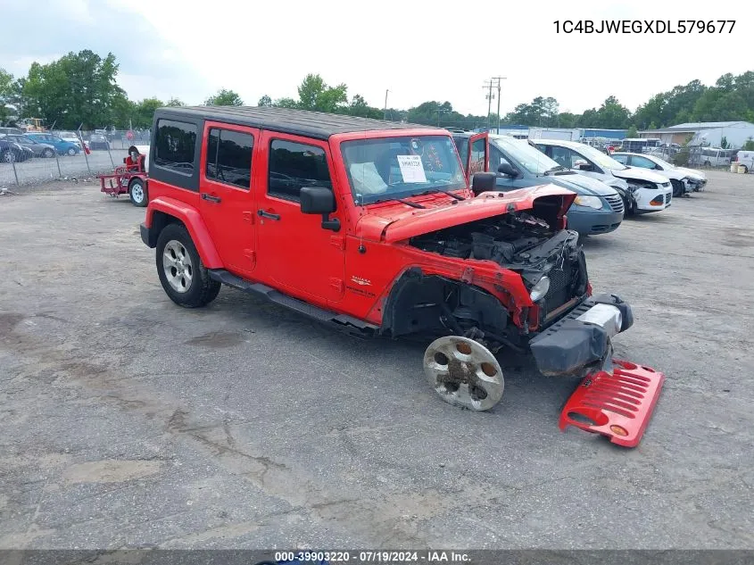 2013 Jeep Wrangler Unlimited Sahara VIN: 1C4BJWEGXDL579677 Lot: 39903220