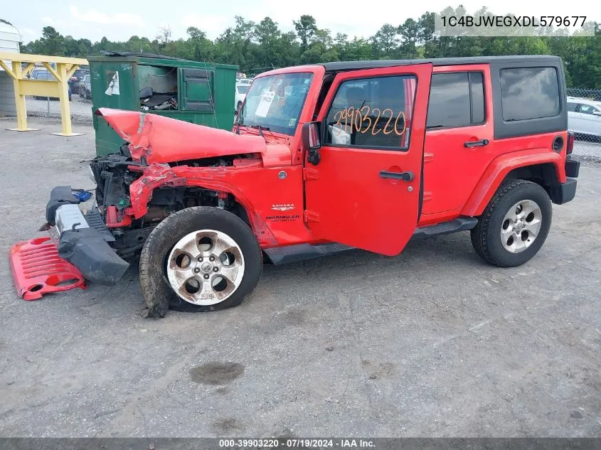 1C4BJWEGXDL579677 2013 Jeep Wrangler Unlimited Sahara