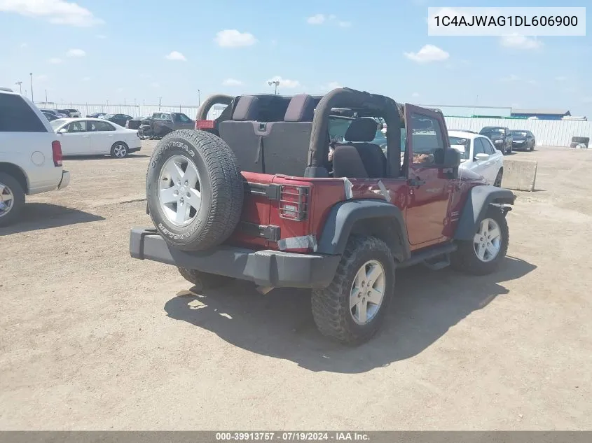 2013 Jeep Wrangler Sport VIN: 1C4AJWAG1DL606900 Lot: 39913757