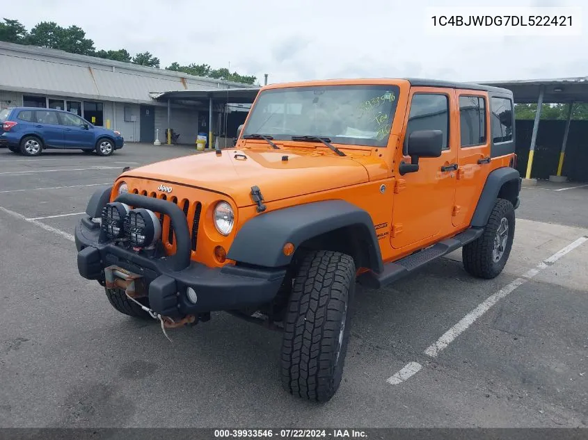 2013 Jeep Wrangler Unlimited Sport VIN: 1C4BJWDG7DL522421 Lot: 39933546