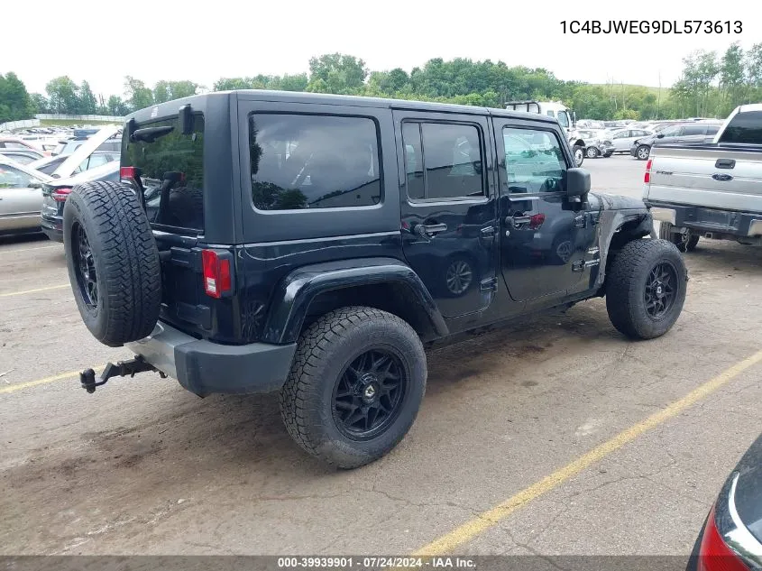 2013 Jeep Wrangler Unlimited Sahara VIN: 1C4BJWEG9DL573613 Lot: 39939901