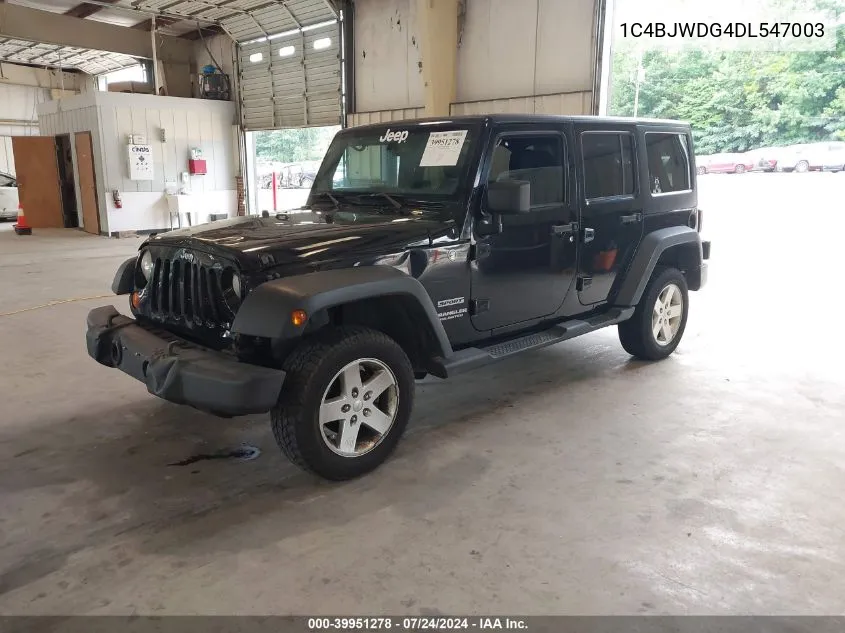 1C4BJWDG4DL547003 2013 Jeep Wrangler Unlimited Sport