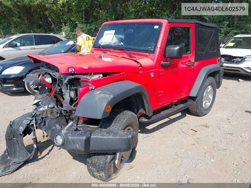 2013 Jeep Wrangler Sport VIN: 1C4AJWAG4DL602579 Lot: 40055998