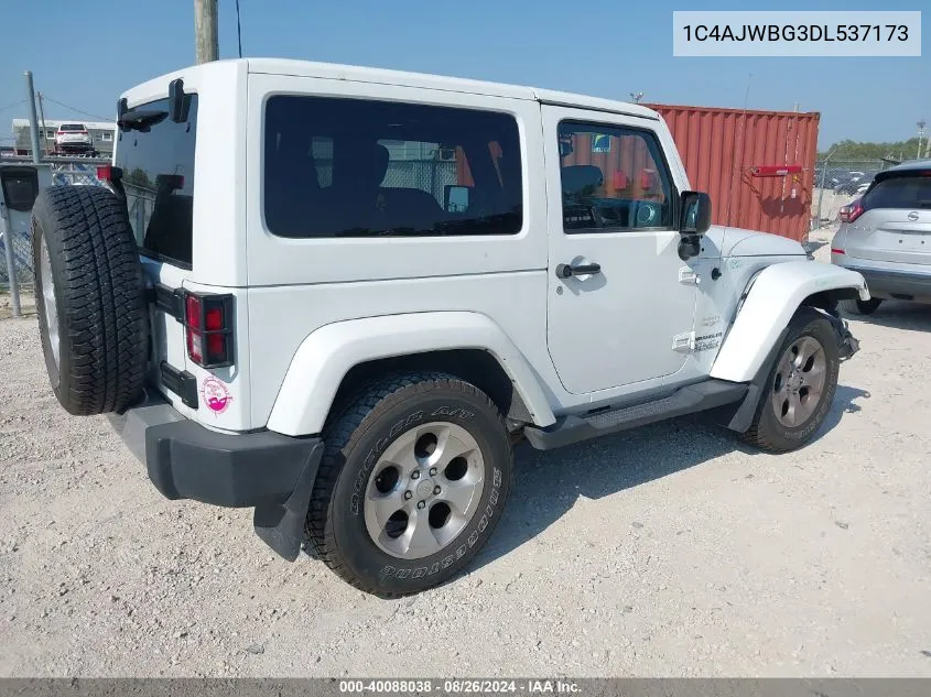 2013 Jeep Wrangler Sahara VIN: 1C4AJWBG3DL537173 Lot: 40088038