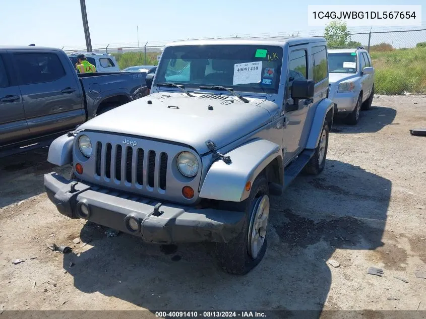 2013 Jeep Wrangler Sahara VIN: 1C4GJWBG1DL567654 Lot: 40091410