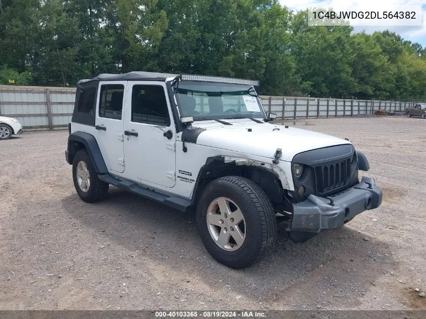 1C4BJWDG2DL564382 2013 Jeep Wrangler Unlimited Sport