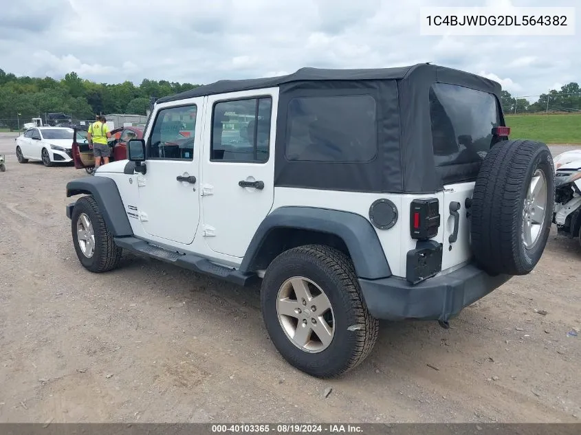 1C4BJWDG2DL564382 2013 Jeep Wrangler Unlimited Sport