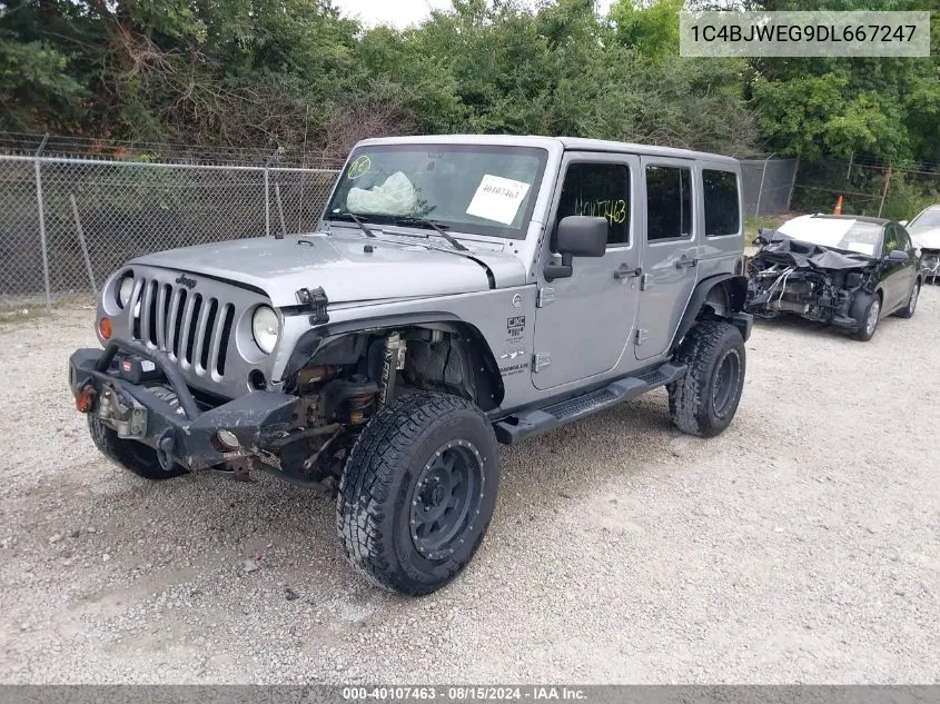 2013 Jeep Wrangler Unlimited Sahara VIN: 1C4BJWEG9DL667247 Lot: 40107463