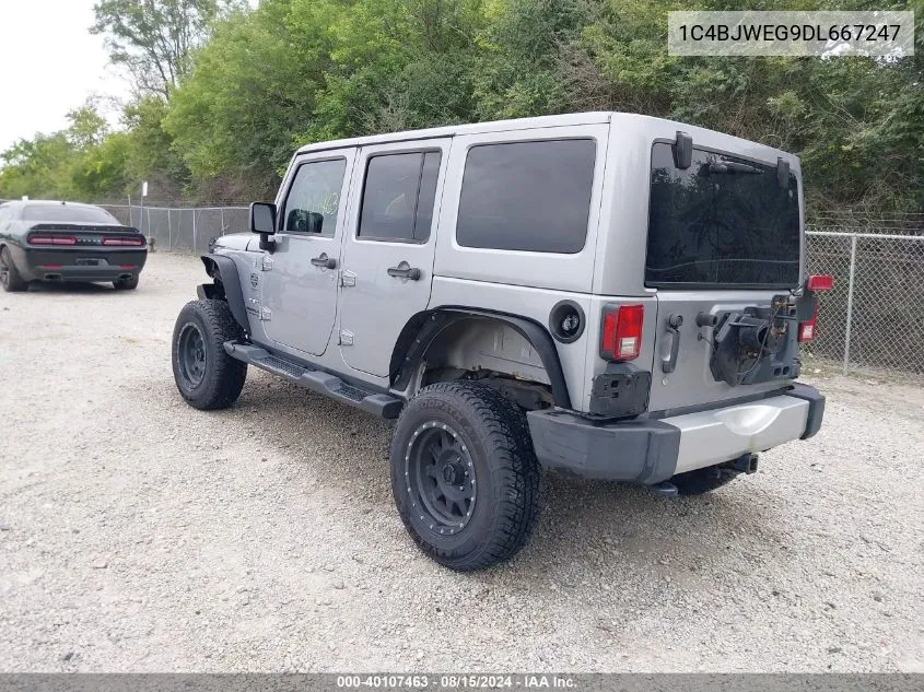 2013 Jeep Wrangler Unlimited Sahara VIN: 1C4BJWEG9DL667247 Lot: 40107463