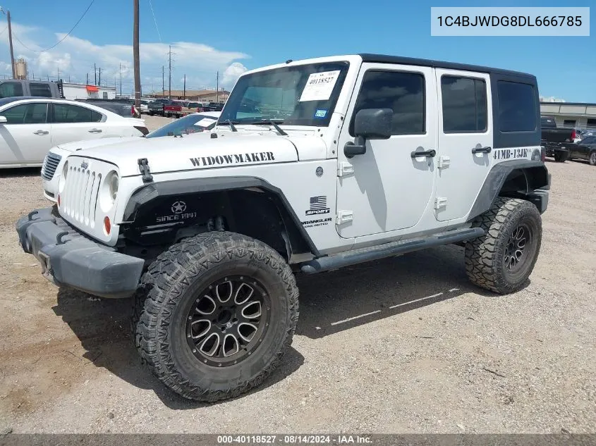 1C4BJWDG8DL666785 2013 Jeep Wrangler Unlimited Sport