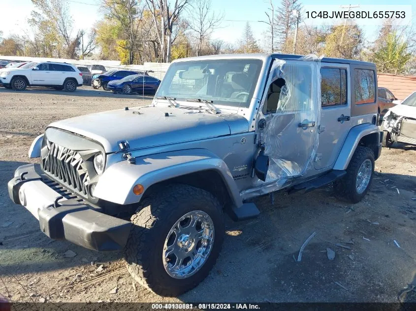 2013 Jeep Wrangler Unlimited Sahara VIN: 1C4BJWEG8DL655753 Lot: 40130881