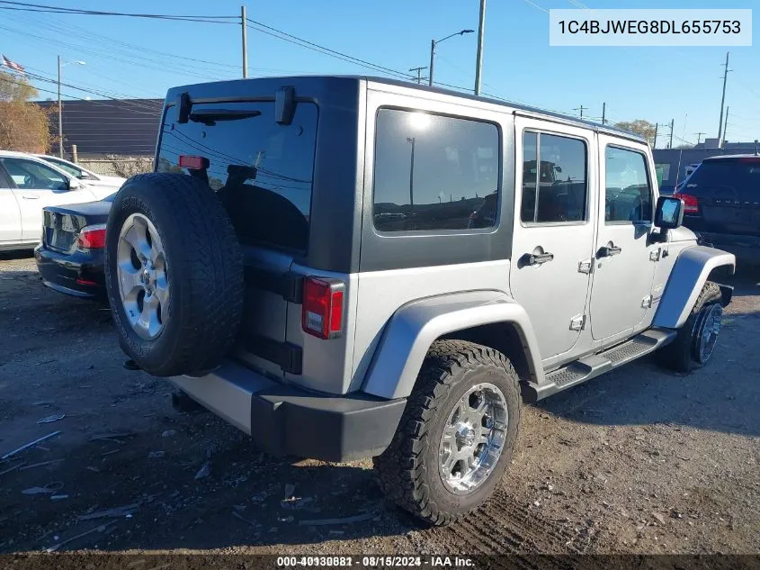 2013 Jeep Wrangler Unlimited Sahara VIN: 1C4BJWEG8DL655753 Lot: 40130881