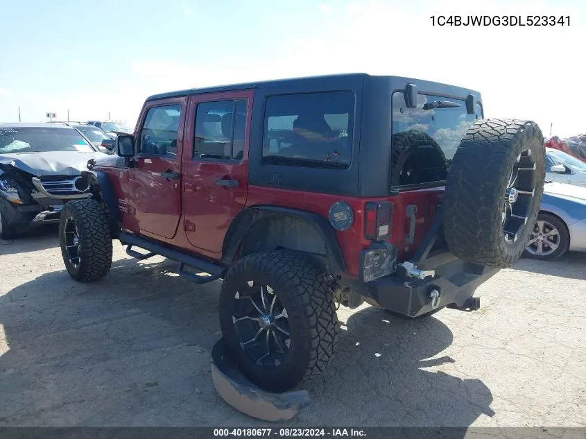 1C4BJWDG3DL523341 2013 Jeep Wrangler Unlimited Sport