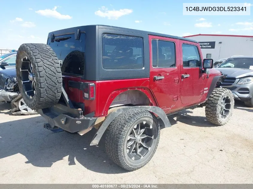 1C4BJWDG3DL523341 2013 Jeep Wrangler Unlimited Sport