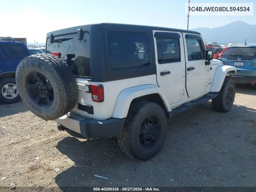 1C4BJWEG8DL594534 2013 Jeep Wrangler Unlimited Sahara