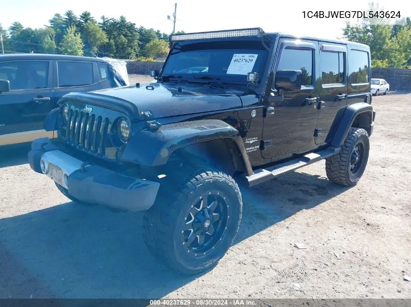 1C4BJWEG7DL543624 2013 Jeep Wrangler Unlimited Sahara