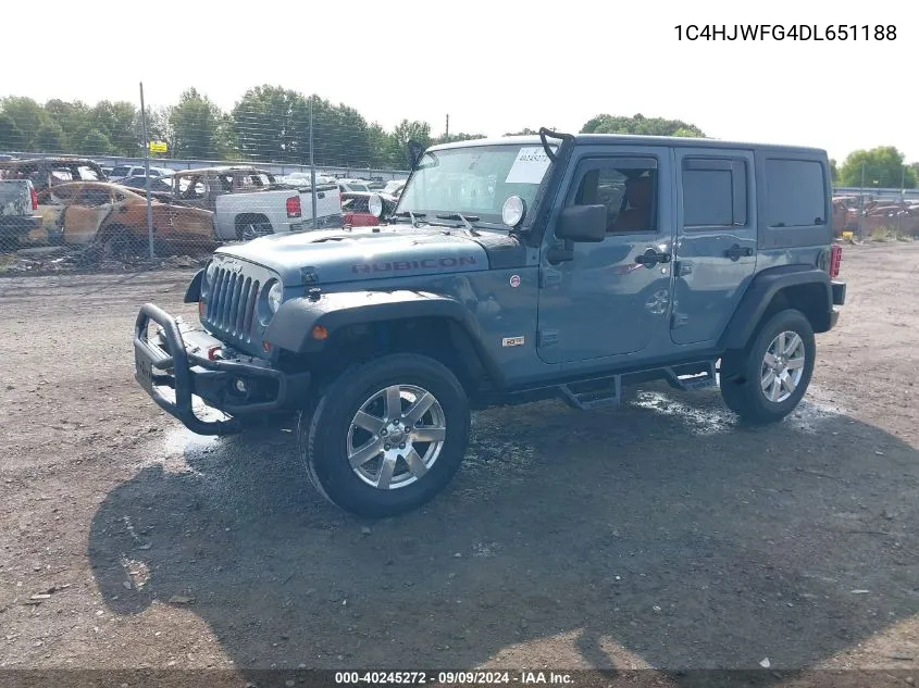 1C4HJWFG4DL651188 2013 Jeep Wrangler Unlimited Rubicon 10Th Anniversary