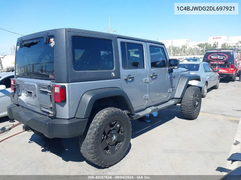 2013 Jeep Wrangler Unlimited Sport VIN: 1C4BJWDG2DL697921 Lot: 40257634