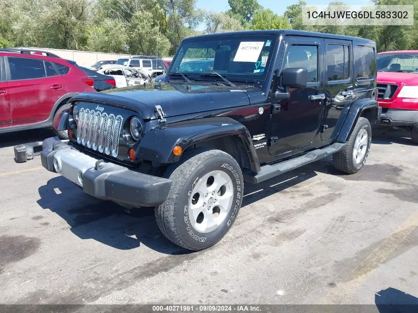 2013 Jeep Wrangler Unlimited Sahara VIN: 1C4HJWEG6DL583302 Lot: 40271981