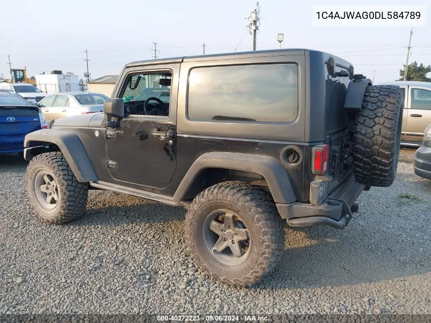 2013 Jeep Wrangler Sport VIN: 1C4AJWAG0DL584789 Lot: 40272223