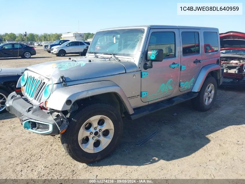 2013 Jeep Wrangler Unlimited Sahara VIN: 1C4BJWEG8DL640959 Lot: 40274238