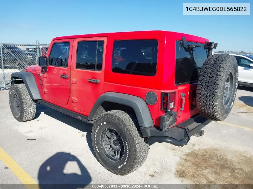 2013 Jeep Wrangler Unlimited Sahara VIN: 1C4BJWEG0DL565822 Lot: 40307833