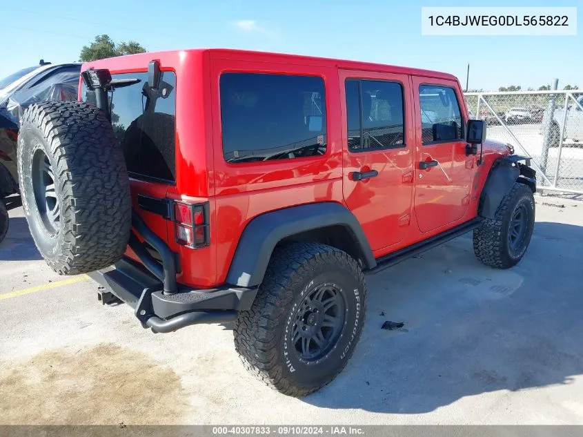 2013 Jeep Wrangler Unlimited Sahara VIN: 1C4BJWEG0DL565822 Lot: 40307833