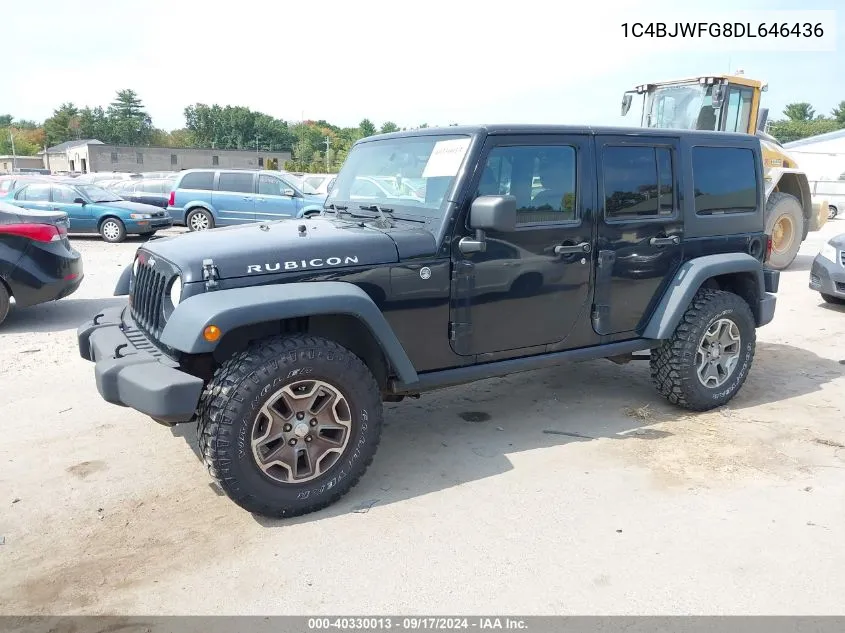 2013 Jeep Wrangler Unlimited Rubicon VIN: 1C4BJWFG8DL646436 Lot: 40330013