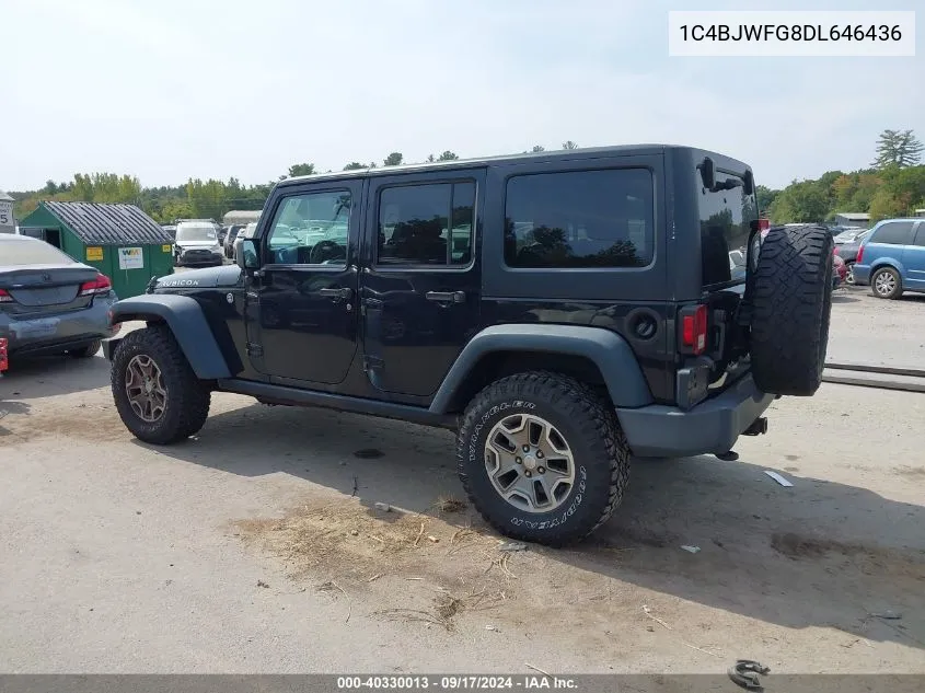 2013 Jeep Wrangler Unlimited Rubicon VIN: 1C4BJWFG8DL646436 Lot: 40330013