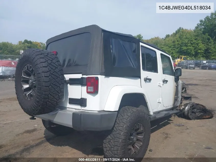 2013 Jeep Wrangler Unlimited Sahara VIN: 1C4BJWEG4DL518034 Lot: 40332611