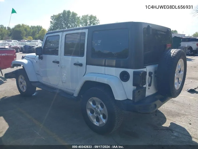 2013 Jeep Wrangler Unlimited Sahara VIN: 1C4HJWEG8DL656931 Lot: 40342633